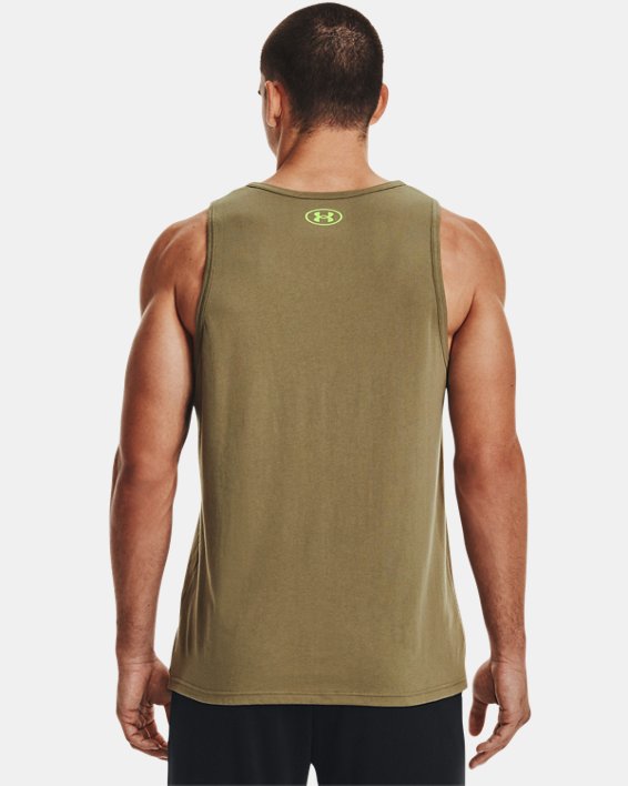 Mens Vest with Soft Feel and Loose Cut Sleek Mens Sleeveless T-Shirt with Graphic Design Men Under Armour Sportstyle Logo Tank